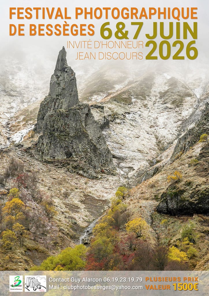 Affiche festival photos de Bessèges 2026 - Photo de Jean Discours